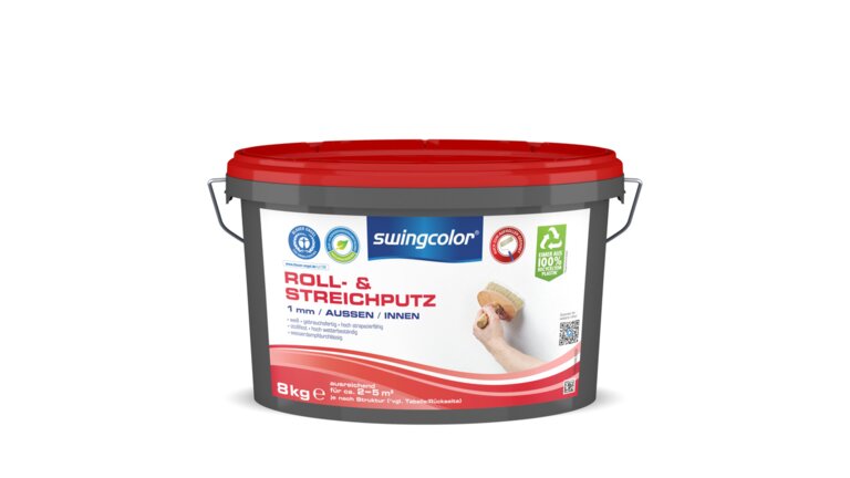 swingcolor, Rollputz, Streichputz, Eimer, rot | © swingcolor, Rollputz, Streichputz, Eimer, rot